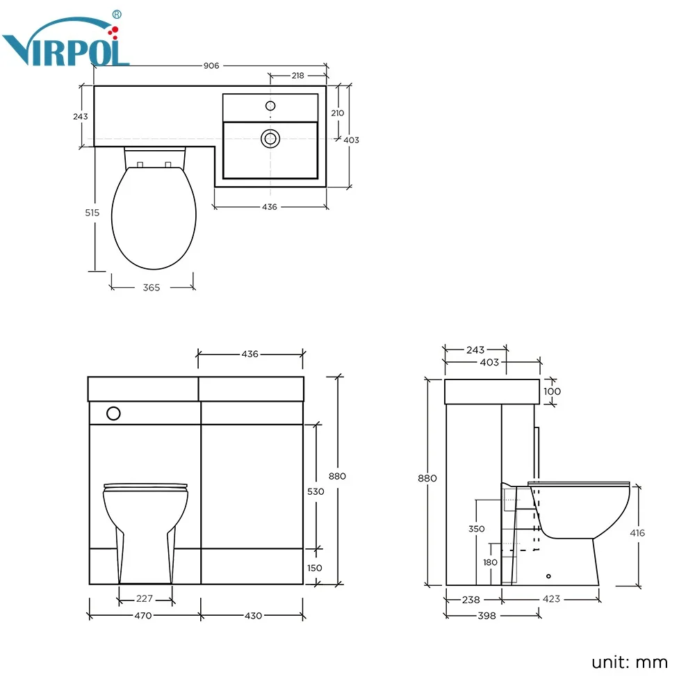 toilet basin and cabin