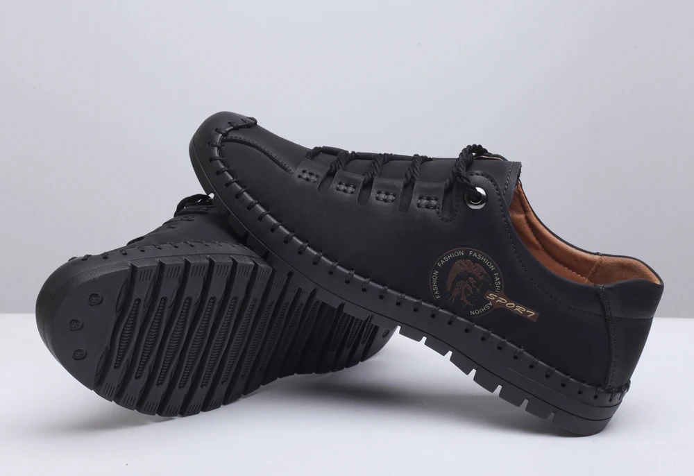 Monstceler/брендовая модная мужская кожаная повседневная обувь; универсальная мужская обувь ручной работы в британском стиле с круглым носком; M6570