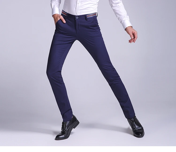 2019 весна и осень новая мода стрейч хлопок для мужчин костюмы мотобрюки работы брюки для девочек плюс размеры бизнес прямые однотонные