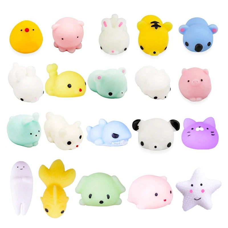 

20pcs/lot Kawaii Cute Squishy Cat Animals Mochi Soft Slow Rising Abreact Antistress Stress Relief Gift Toys for Kids Adults
