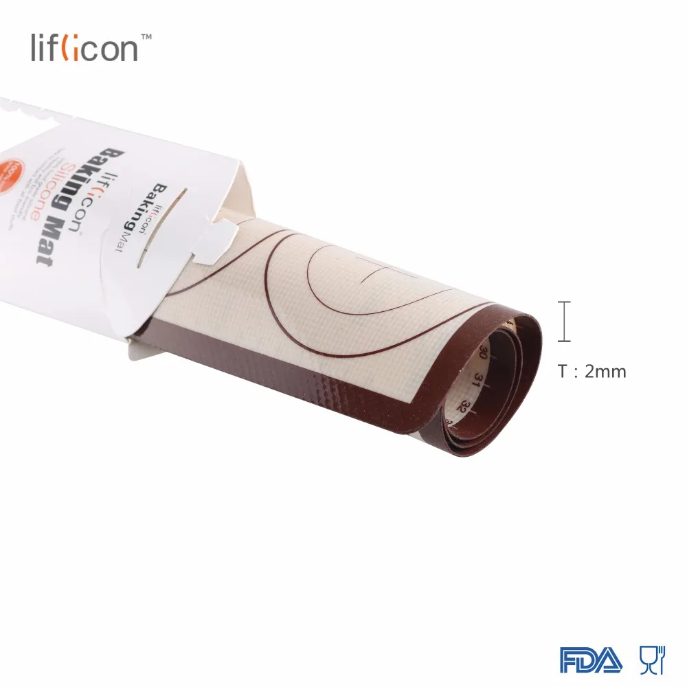 Liflicon нескользящий Силиконовый коврик для выпечки набор из 2 ковриков теста