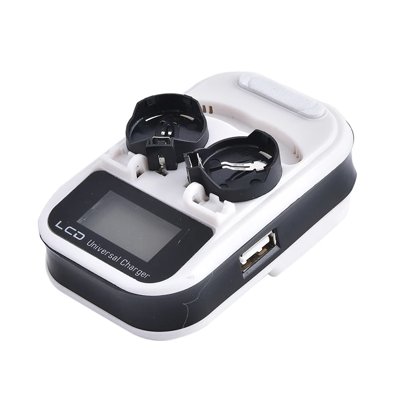 LIR2032 LIR2025 LIR2016 3.6V Rechargeable Lithium Button Cell Coin Battery Charger LCD Indicator intelligent US Plug 2-Slot LIR2032 LIR2025 LIR2016 3.6V Rechargeable Lithium Button Cell Coin Battery Charger LCD Indicator intelligent US Plug 2-Slot
