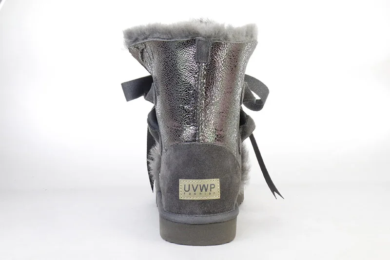 Зимние ботинки из натуральной овечьей кожи; модные водонепроницаемые зимние ботинки; натуральный мех; теплая шерсть; женские ботинки; нескользящая обувь