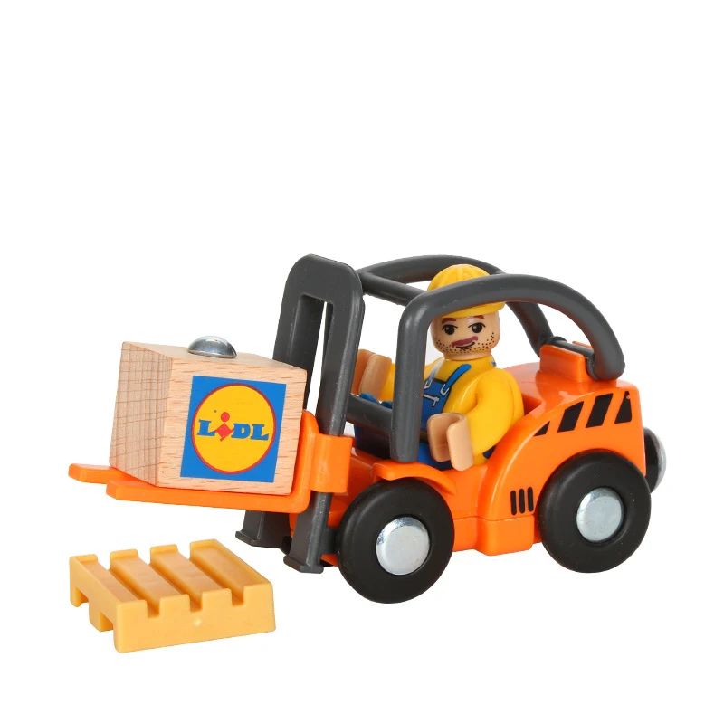 Многофункциональный магнитный автомобиль скорой помощи, совместимый с деревянной дорожкой - Цвет: Forklift