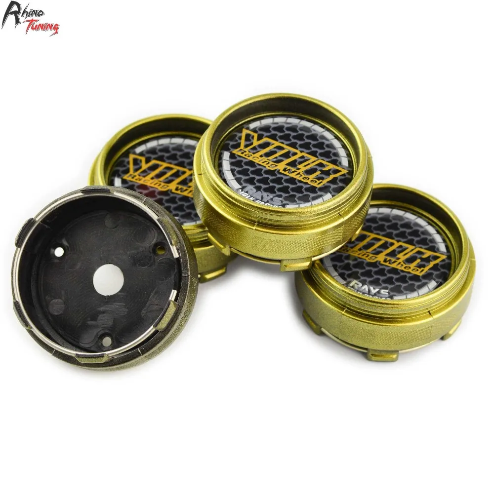 4pcs 66mm 62mm Volk Racing Car Wheel Center Caps Hub For Rays Wheels TE37 Tokyo Time Attack CE28 Rim Caphub Cover Emblem