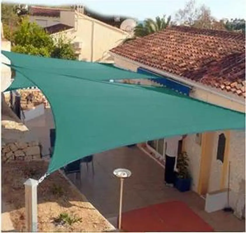 4x6m PU Square Waterproof Shade Sail Encrypt Thick Outdoor Sun Shade Net Anti Uv Awning Canopy Car Balcony Garden Courtyard