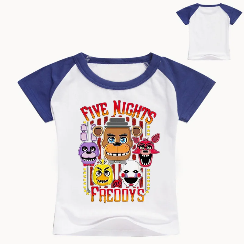 

2019 Summer Children's Clothes Cartoon T-Shirts Five Nights At Freddy's Boys Girls Clothing Kids T Shirt 5 Freddys Tops 3-12Y