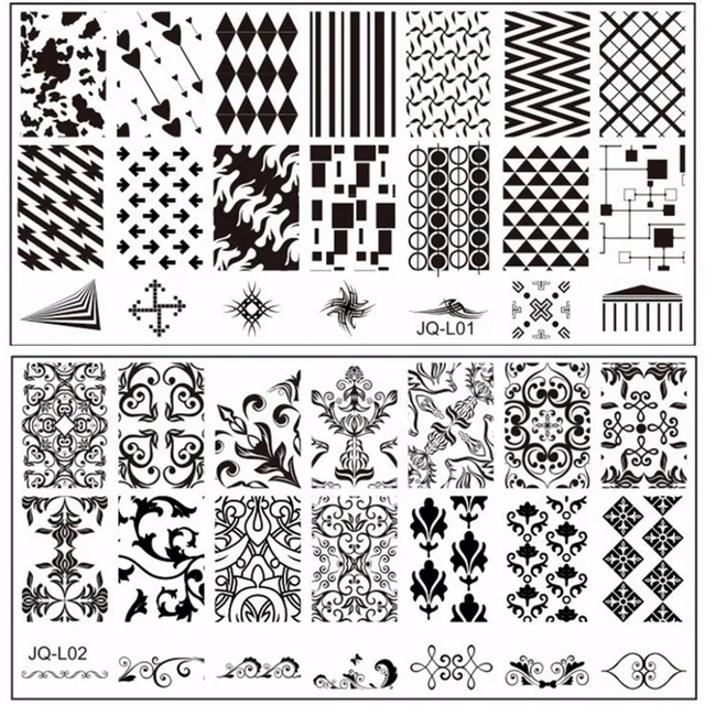 Aliexpress 2 Pcs 6 12cm Nail Stamping Plates Diy Image 2 Pcs 6 12cm Nail Stamping Plates Diy Image Konad Art Manicure Templates Stencils