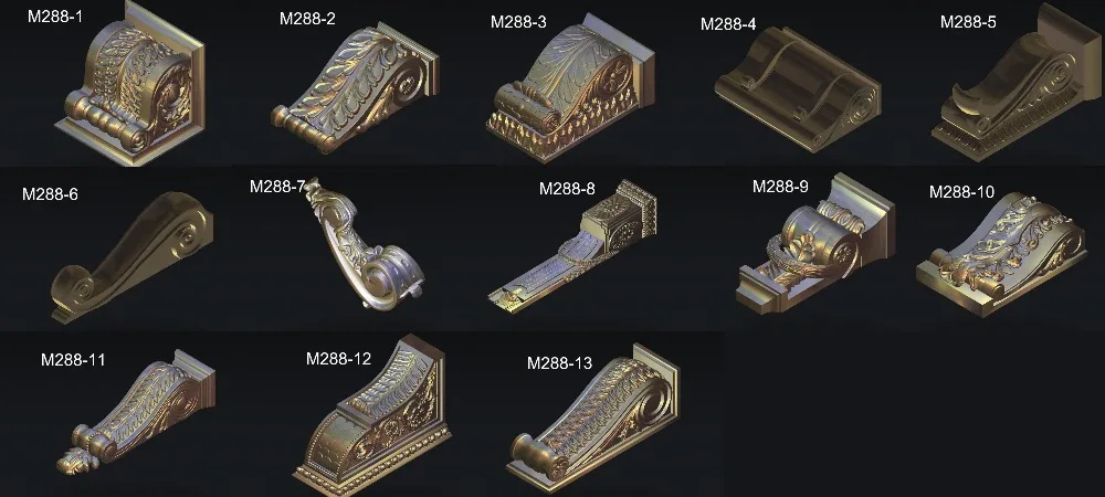 13 шт. мебель часть 4 оси STL рельефная модель напильника для ЧПУ маршрутизатор