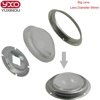 

1pcs/lot 99mm Led Lens +aluminum Ring+ 3set Series 100w 120w 150w 200w lens Collimator for led high bay grow plant lights