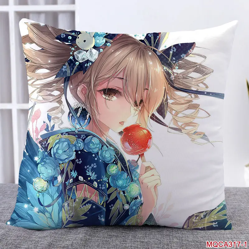 Декоративные подушки 43x43 см пушки Девушка Аниме игра подушка Kiana Raiden для девочек