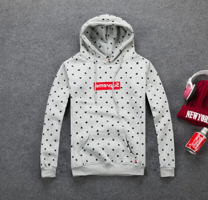 mens polka dot hoodie