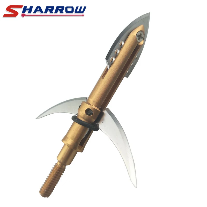 

10 Pcs 100 Grain Archery Broadheads 2 Blade Stainless Steel Archery Arrowhead Screw In Arrow Head Tips Point For Hunting