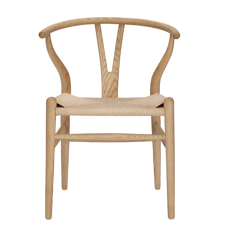 Nordic style dining chair New Chinese casual solid wood Y chair Western restaurant coffee shop back armchair