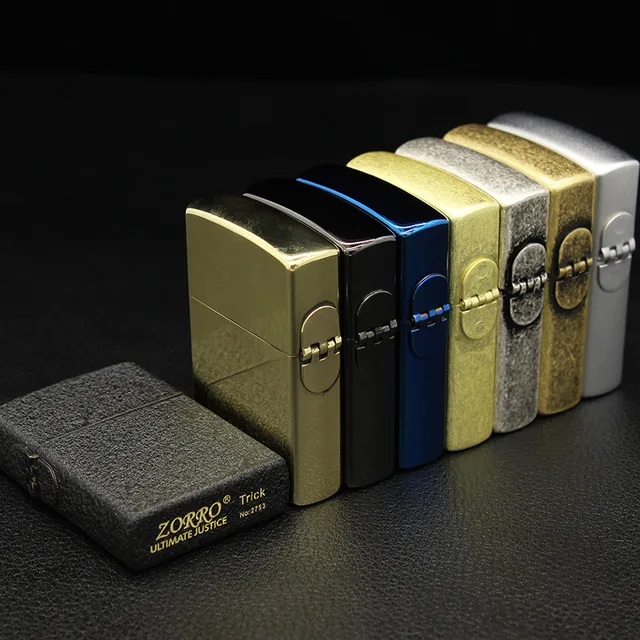 ZORRO Trick metal copper Lighters,Play cool lighter kerosene,Gasoline