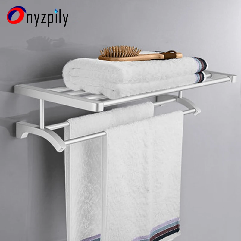 

Bathroom Towel Holder Wall-mounted Towel Rack Bath Towel Shelf
