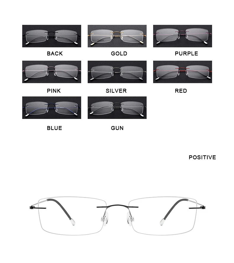 Квадратные очки без оправы, оправа для мужчин, титановые ультралегкие очки по рецепту, женские очки для близорукости, оптическая оправа, корейские Безвинтовые очки