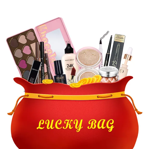 Женские Подарочные наборы для макияжа Lucky Bag Makeup Cosmetics Kit тени для век помада карандаш для бровей и т. Д. Отправлено случайным образом из списка изображений - Цвет: Шоколад