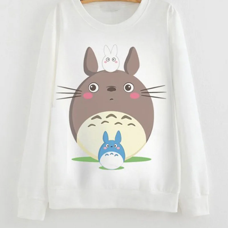  Lei-SAGLY New Fashion Casual Women Cartoon Totoro Printing Harajuku 3D Pullovers Clothing Autumn Wi