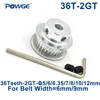 Зубчатый шкив POWGE GT, 36 зубьев, 2 Гт, отверстие 5/6/6, 35/7/8/10 мм для GT2, открытый синхронный ремень, ширина 6/9 мм, маленький задний фонарь, 36 зубьев, 36 т ► Фото 1/6