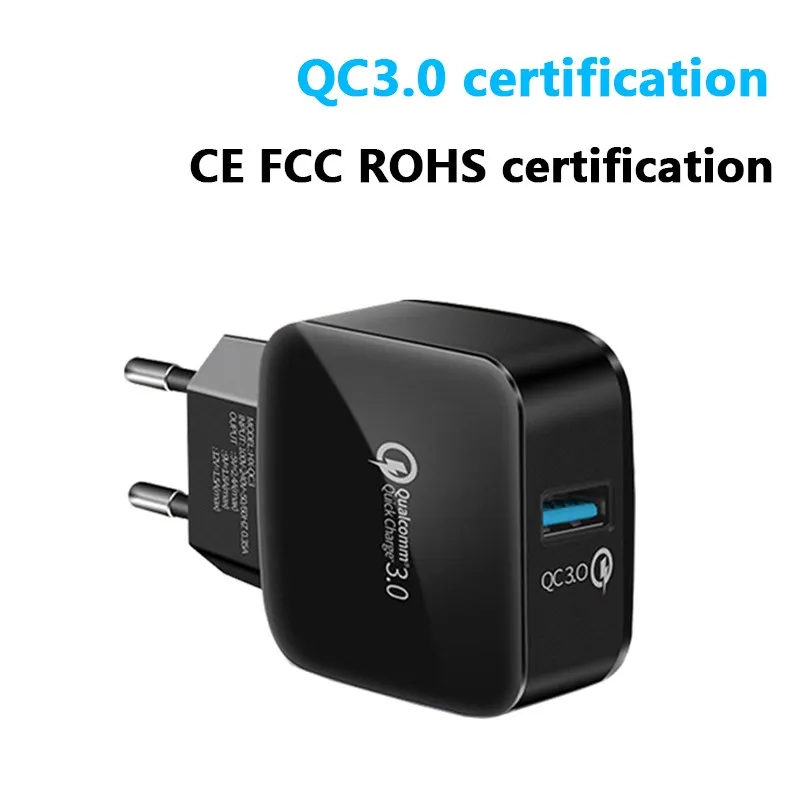 

Qc 3.0 18W Fast Charger USB 3.0 Charging for Iphone Single Port Usb Mobile Phone X Charging Head Quick Charger for Samsung S10