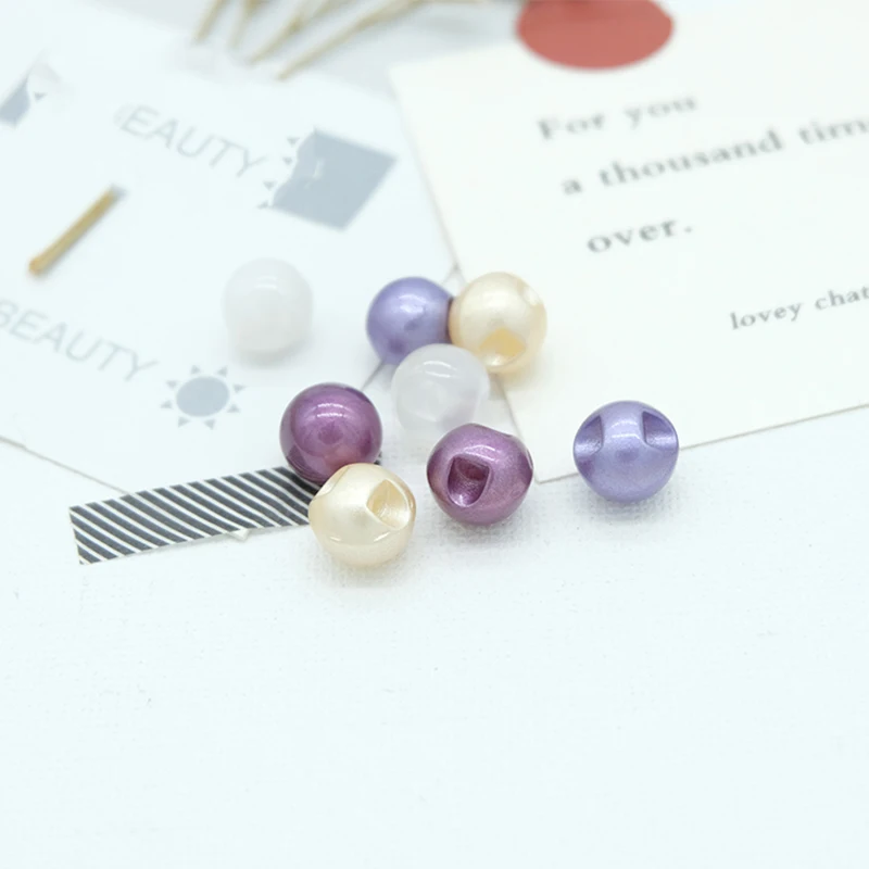 

10.0/11.5 MM 3 Color Solid Resin Buttons Round Invisible Hole Buttons Coat Sleeve Handmade Buttons Clotning Beaded accessories