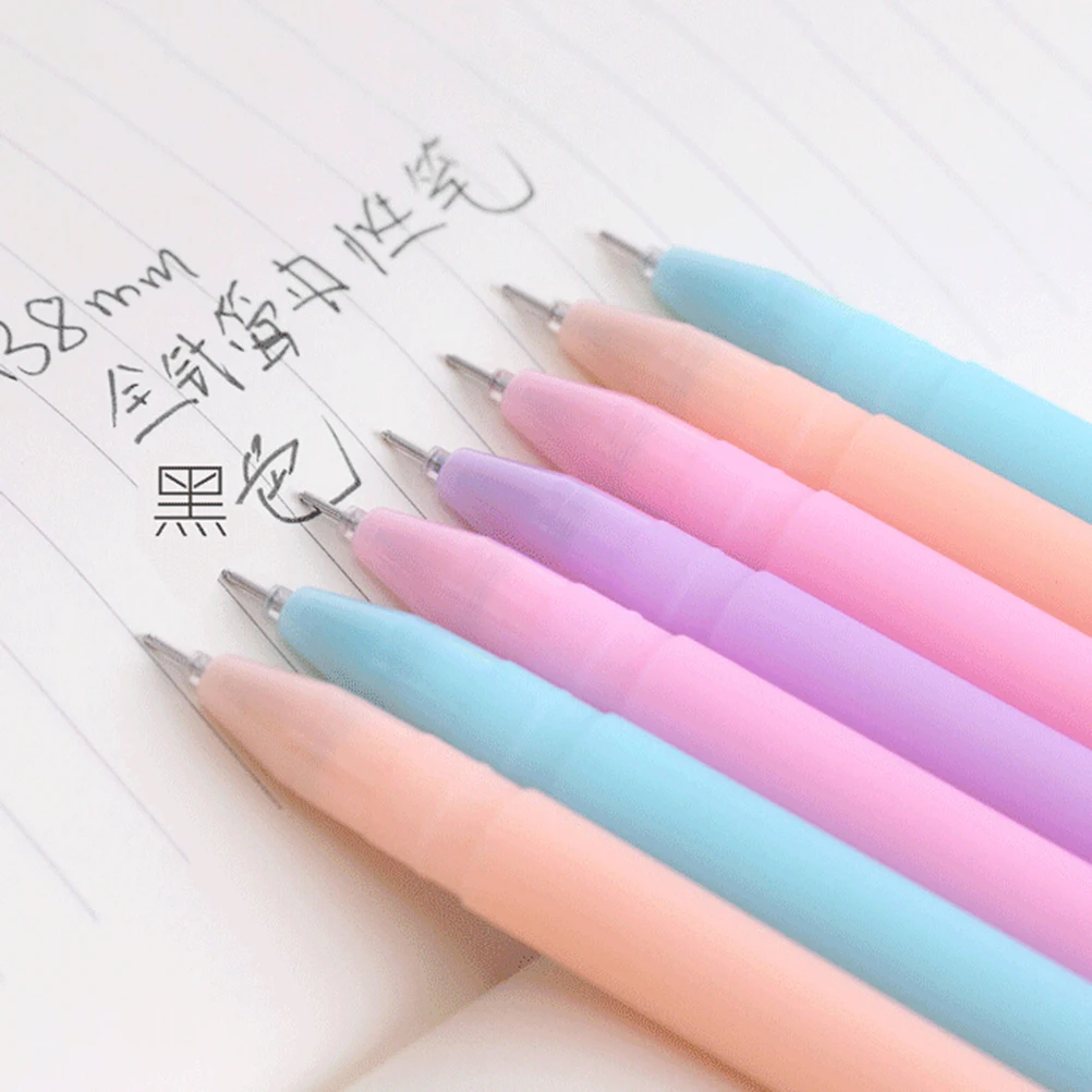 6 pcs/Lot Jelly gel ink pen Crystal love 0.38mm black lapices pens Canetas Stationery Office accessories school supplies