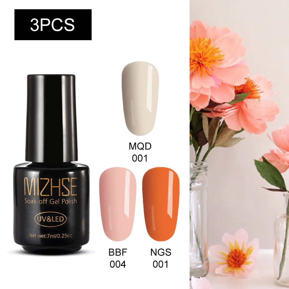 MC-3GELS-02 Набор гель-лака для ногтей MIZHSE, 3 шт., для маникюра, УФ-Гель-лак, светодиодный, профессиональный, все для лака, инструменты для маникюра, набор для салона - Цвет: MC-3GELS-02