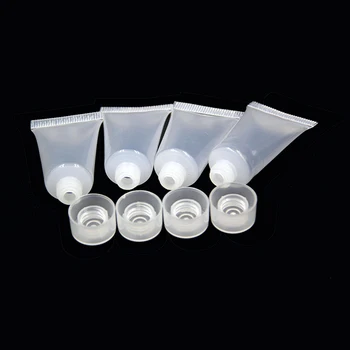 

300pcs Empty Cosmetic Containers Travel Bottle Cream Lotion Emulsion Toothpaste Sample Packaging Plastic 5ml Screw Cap Tube