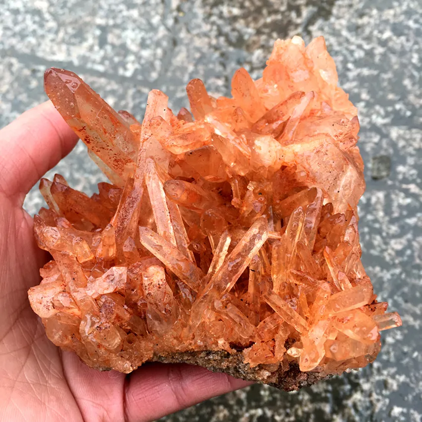 

Raw Natural rock clear quartz Crystal Point cluster reiki Mineral Healing gemstone specimen for famiParty Decoration about 400g
