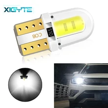 1x T10 светодиодный W5W светодиодный фонарь для автомобиля DRL 12V Авто интерьерные огни багажник светильник лампа бокового указателя поворота COB 194 168 чтение 6000K белый Стайлинг автомобиля