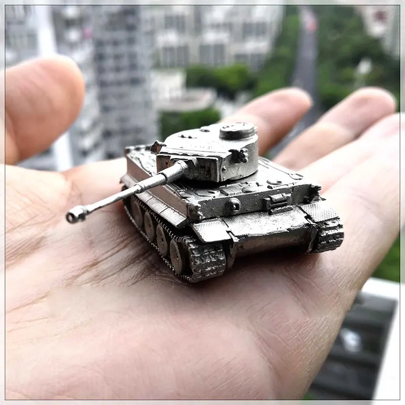 1/144 N масштаб белая медь полностью металлический Немецкий тигр тяжелый панцирный Танк готовая военная модель украшение Подарочная игрушка Коллекция