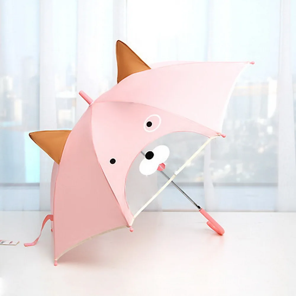 Originality Adorable. Three dimensional Ears Animal Diving Umbrella Hollow Out Split Joint
