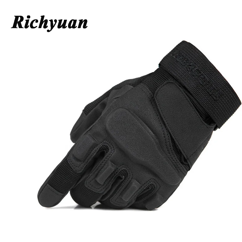 

Richyuan Army Tactical Gloves Man Full Finger Gloves Military Police Safety Gloves Speed dry Anti-Slippery Leather Gloves Winter