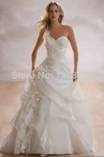 Vestidos de noiva ! Cheap Price Good Quality 2015 New Arrival Free Shipping Sweetheart White / Ivory Wedding Dresses OW4042 | Свадьбы и