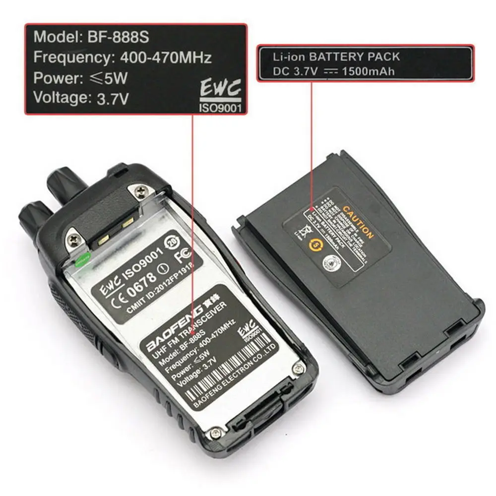 4 шт./лот BaoFeng Walkie Talkie USB зарядный адаптер BF-888S UHF 400-470MHZ 2-Way радио 16 ch большой диапазон с наушниками baofeng