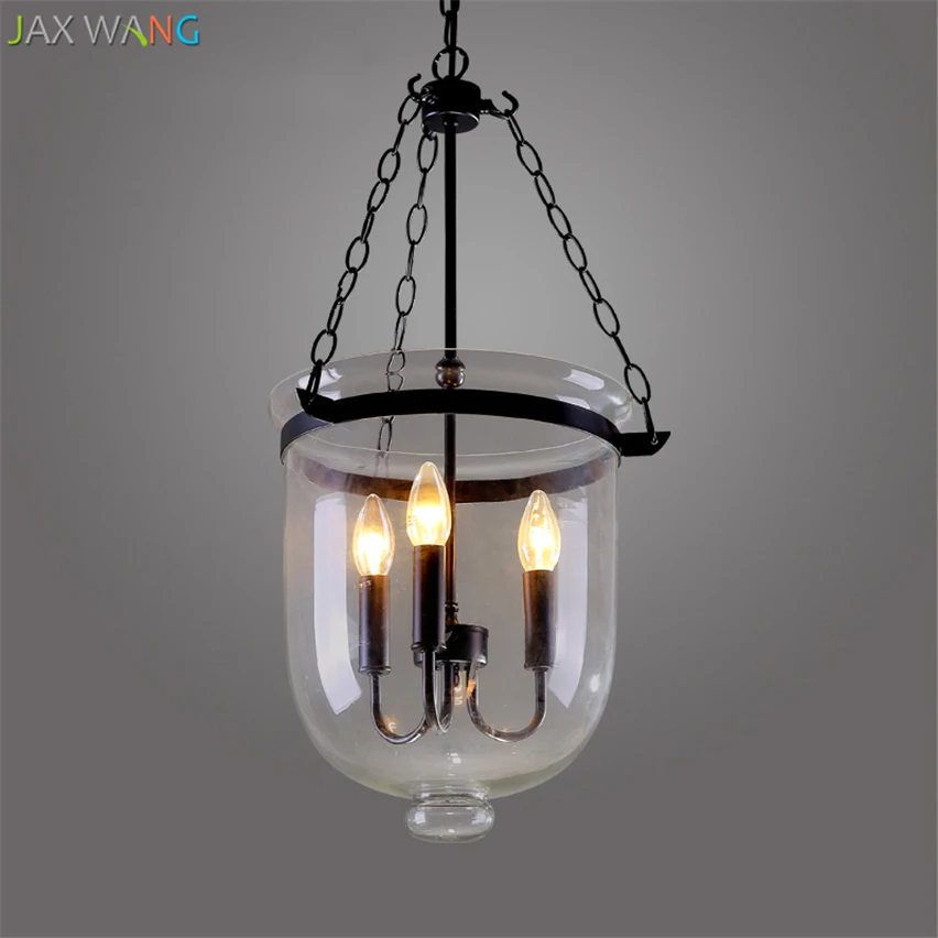 

American Industrial Loft Glass Pendant Lights Retro Hanging Lamp for Living Room Restaurant Bar Home Lighting Fixtures Decor