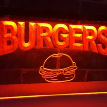 LN082b-светодиодный неоновый светильник для кафе-бургеров