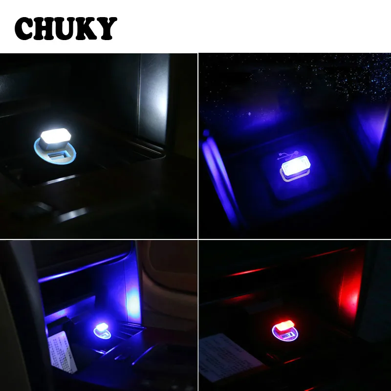 Автомобильный стиль USB атмосферные огни декоративная светодиодная лампа Plug and Play