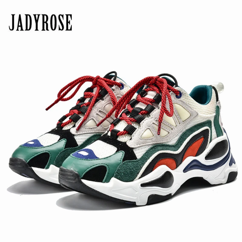 Creepers Formateurs Plates Sneakers Femme Appartements Pour Patchwork vert Rose forme Femmes Jady Marron Chaussures Dames Plate Décontracté Espadrilles CwqPBWFO