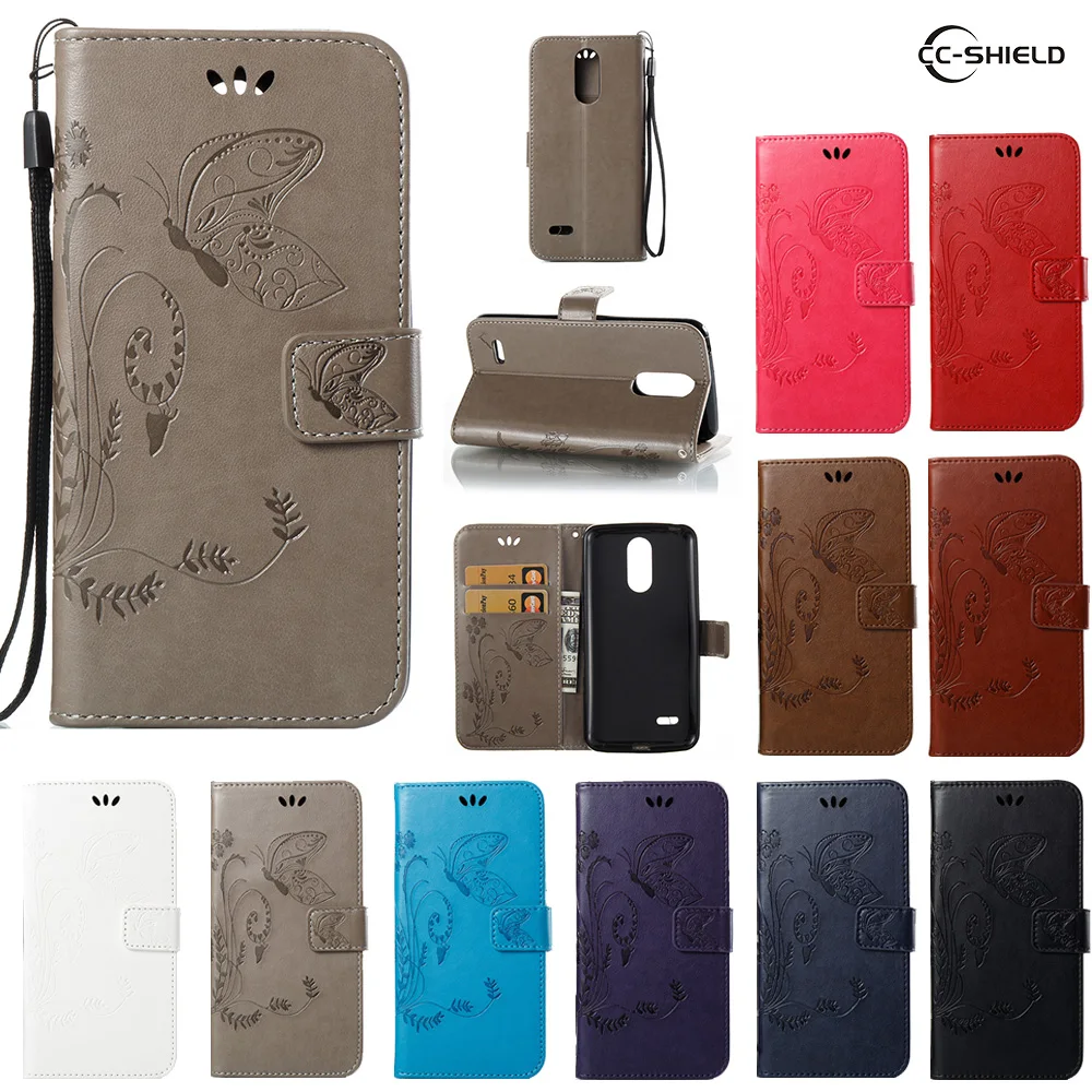 

Flip Case for LG K8 2017 X240 Retro Butterfly Leather Flip Cover Wallet Case for LG K 8 2017 LGX240 LG-x240 Mobile phone bags