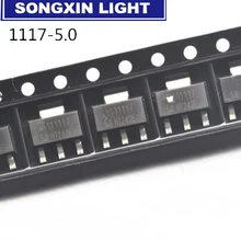 1000 шт AMS1117-5.0, AMS1117-5, AMS1117, 1117-5,0 SOT223 800mA Регулятор низкого напряжения