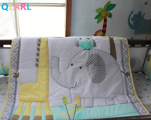 elephant and giraffe baby bedding