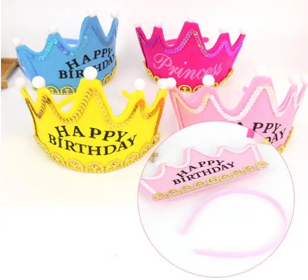 Светодиодный Hat взрослых Кепки корона с днем рождения, детский день рождения король Multi Цвет Light-Up СВЕТОДИОДНЫЙ декоративные Шапки