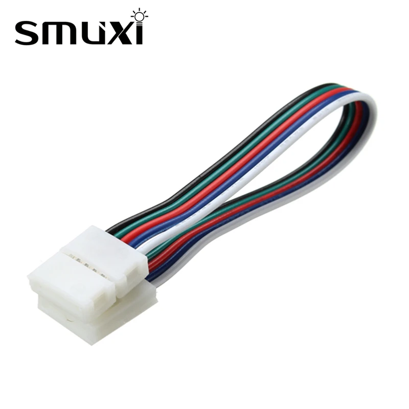 

Smuxi 10mm RGBW PCB LED Strip Light Accessories Connect 5 Pin Core Wire Cable for LED Strip
