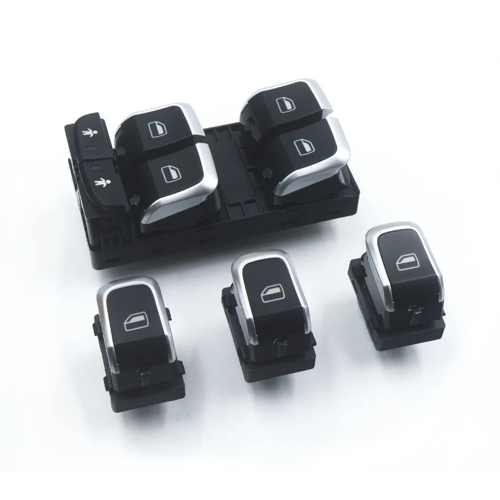 

Chrome Driving Side Master Switches power Window Switch Button For A6 S6 C7 Allroad A7 RS6 Q3 OE: 4G0 959 851 4H0 959 855 A