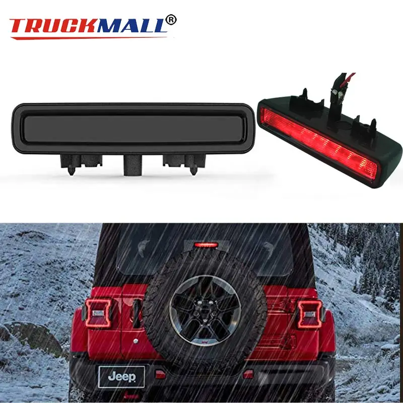 

Hight Mount Tail Warning Lights Smoke 3rd Brake Lights LED Stop Lamp Red For 18-19 Jeep Wrangder JL