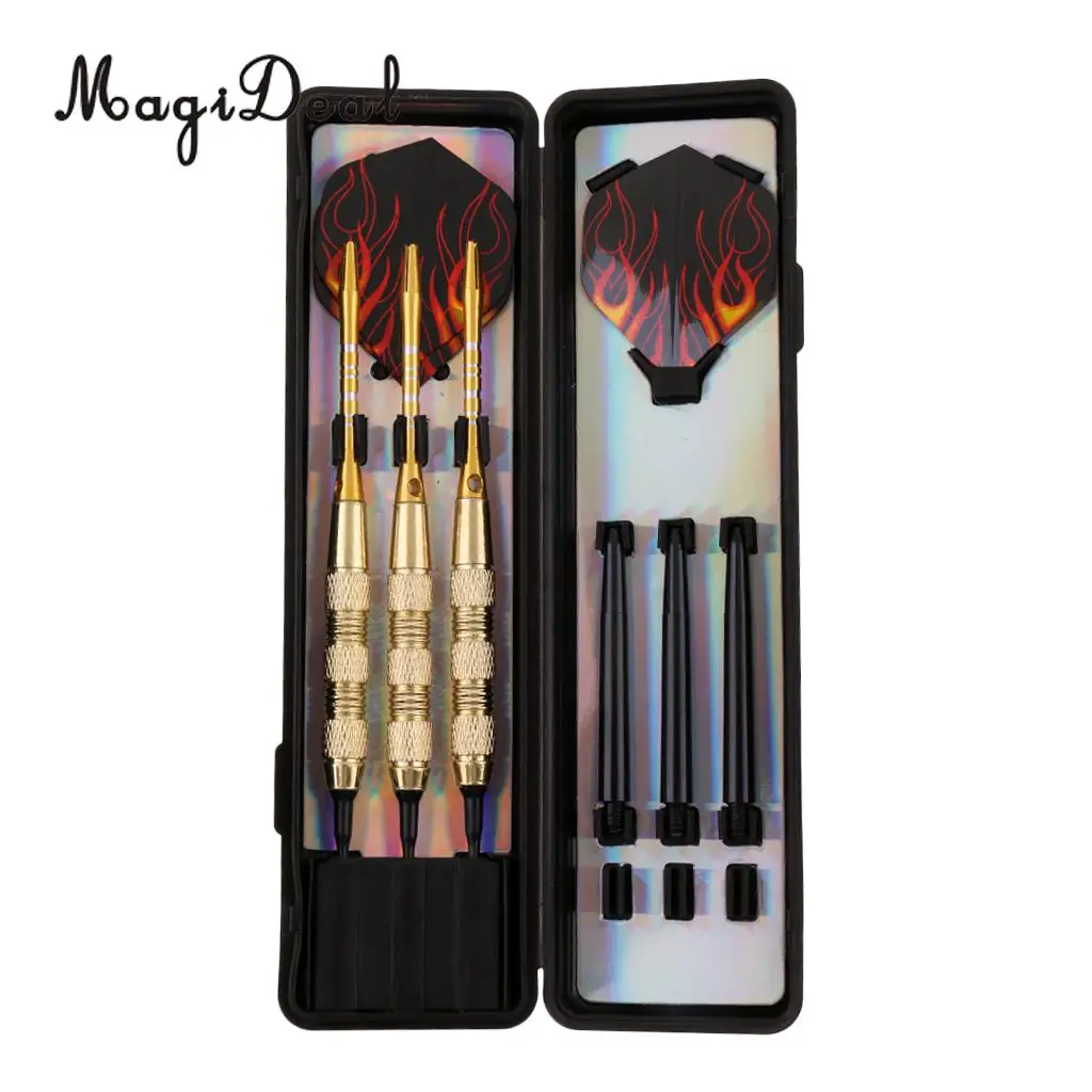 MagiDeal 3 Pieces Professional Soft Tip Darts Electronic Darts Iron Barrels, Aluminum Alloy and Nylon Shafts, PET Flights