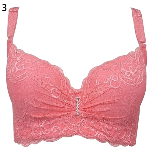 

Women Adjustable Push Up Side Gathering Furu Lace Sexy Bra Shaping Underwear D Cup