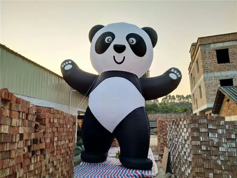 Распродажа 8 метров симпатичный надувной с рисунком панды, надувные модели рекламы, используется для рекламной деятельности экспозиции